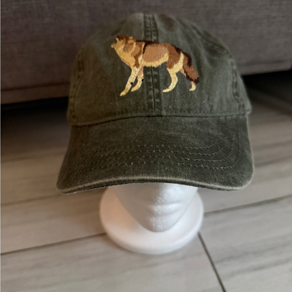 Wolf Cap Hat Y2K Skater Adjustable Embroidered Estrella Mountain Regional Park